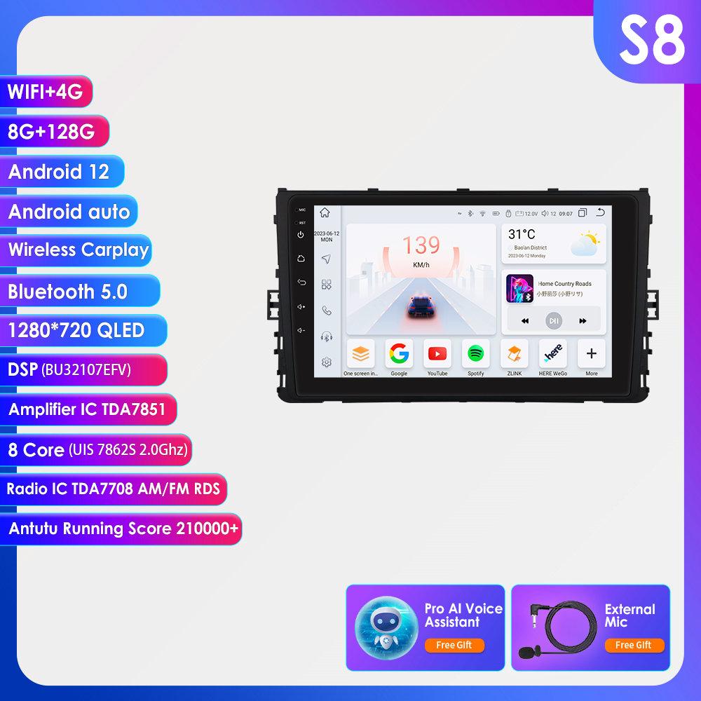 

OSSURET Камера 360 Carplay 4G 2din Android Автомагнитола Для VW MQB Polo Plus T-Cross Как T-Kruis T-Roc Tharu Sagitar Интеллектуальная Автомагнитола GPS Стерео S8 8Core 8G 128G AI