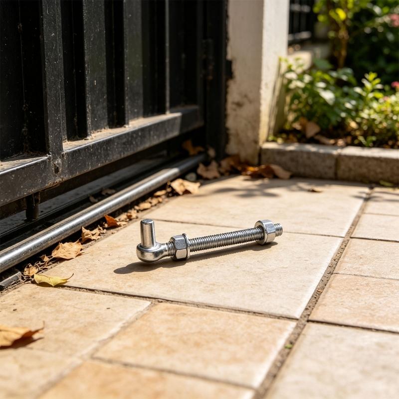 Outdoor Gate Hinge Repair Hardware, 304 Steel J-Bolt with Threaded Bolt Mount and Washers for Fence Installation Work