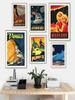 Mid Century Space Travel Vintage SciFi Wall Art Canvas Painting  Nordic Posters and Prints for Living Room Decor Modern Home Wal
