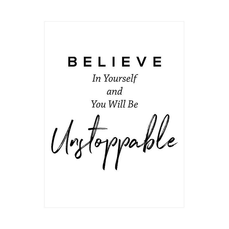 Minimalism English Sentences Inspirational Words Poster Canvas Print Painting Wall Art Picture Living Room Office Decor