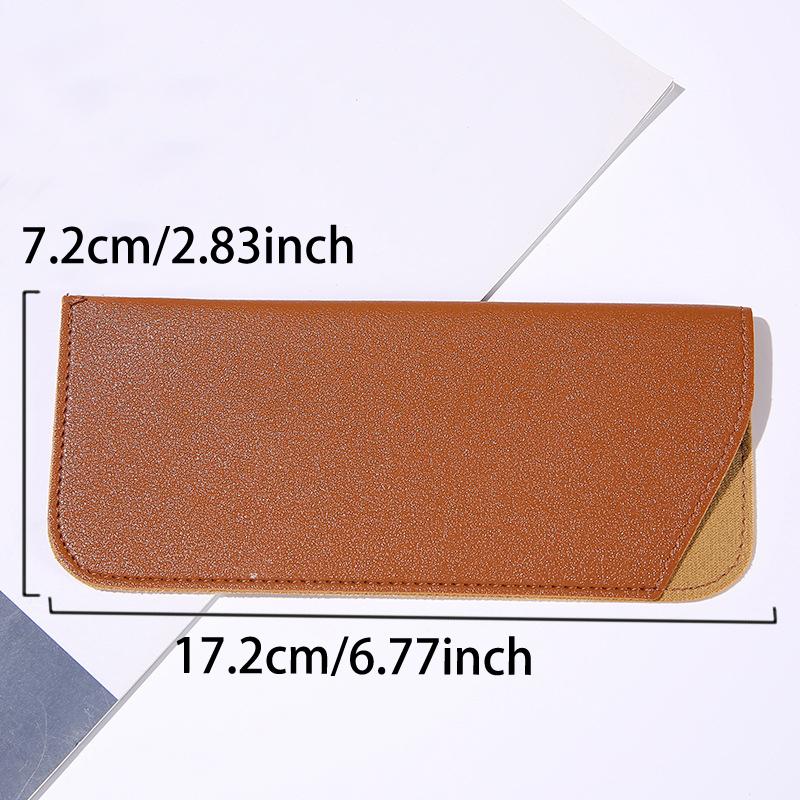 3 Pcs PU Leather Glasses Storage Pouches New Fashion Multicolor Portable Soft Eyeglass Cases Trendy Stylish Design Eyewear Bags