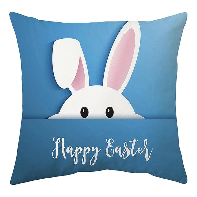 Happy Easter Decoration For Home  Rabbit Eggs Pillowcase Bunny   Supplies Party Favor Gifts 45*45cm