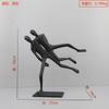 Artigianato in Metallo Figura di Movimento Creativa Sportivo di Immersione Scultura Astratta Nuotatore Statuetta Metallica Decorazione per la Casa