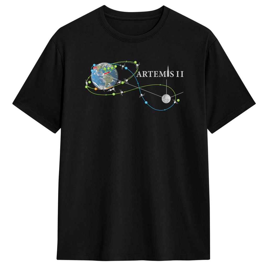 2026 Artemis 2 Back To The Moon TShirt Unisex and Women Summer Cotton Clothing Fashion Round Neck Short Sleeved Tee Streetwear
