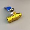 Brass Long Handle Ball Valve - Multi-Size (1/4" to 1") Pneumatic Tap with Internal/External Thread for Water Drain