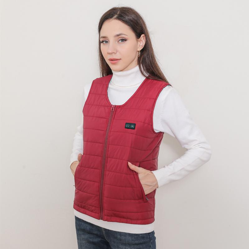 New Winter Unisex V-Neck 22 Zone Heat Resistant Warm Vest Middle-Aged And Elderly People Worn Both Inside And Outside Waistcoat