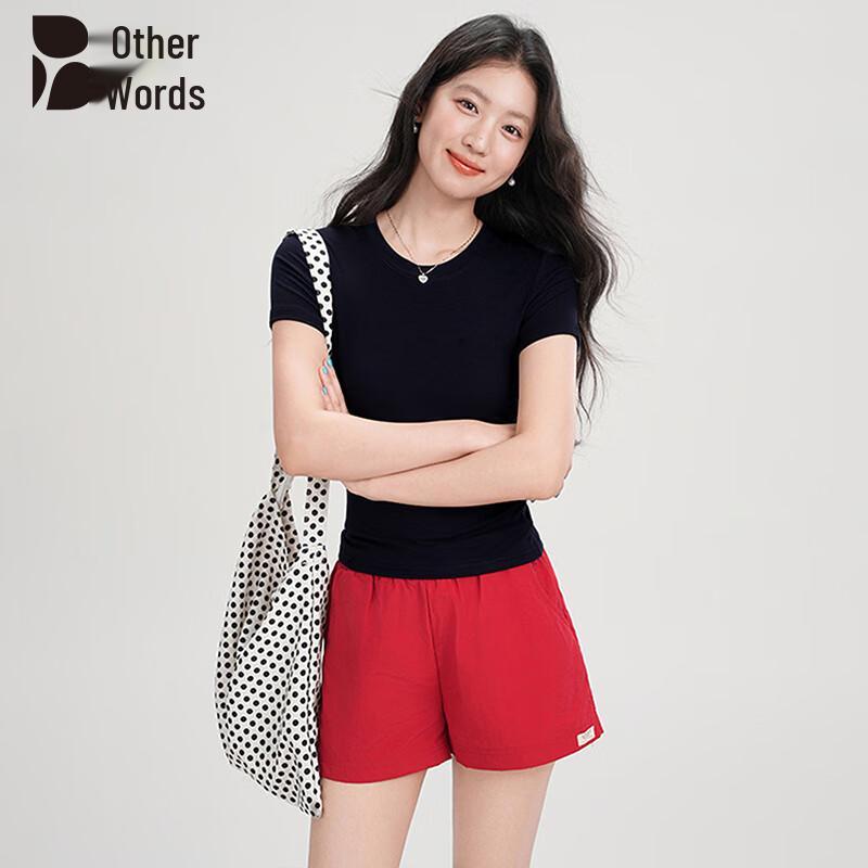 Women s Round Neck Short Sleeve Slim Fit T-Shirt S