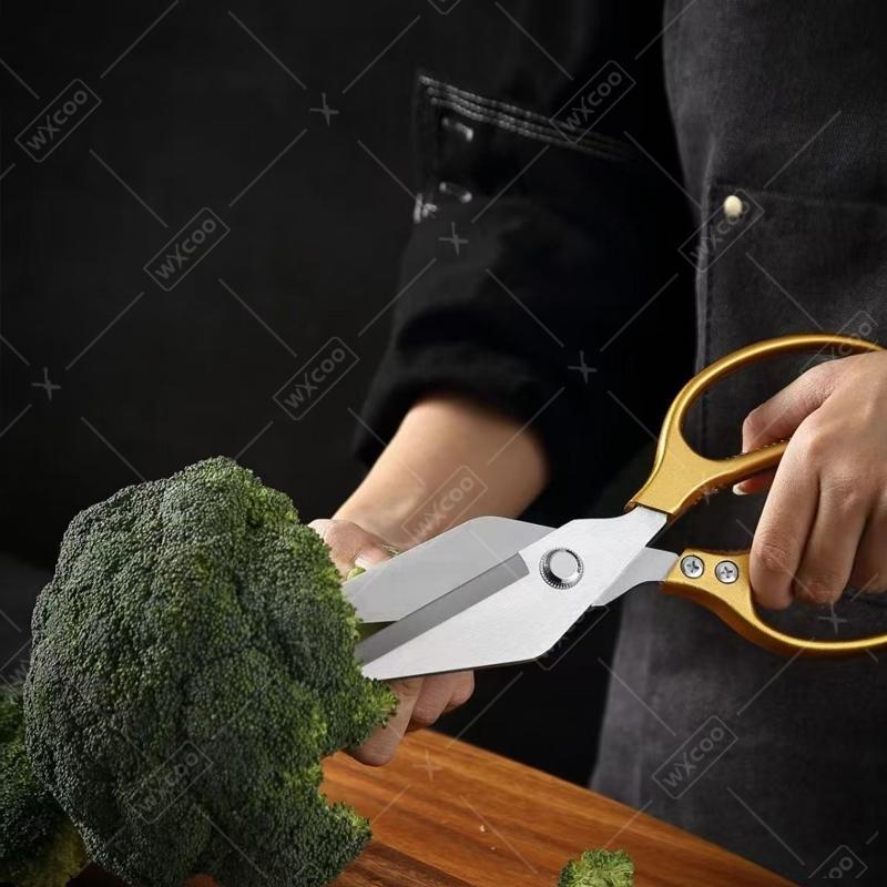 Stainless Steel Kitchen Scissors Professional Poultry Shears for Bone Meat Chicken Vegetables Scissors Multipurpose BBQ Scissors