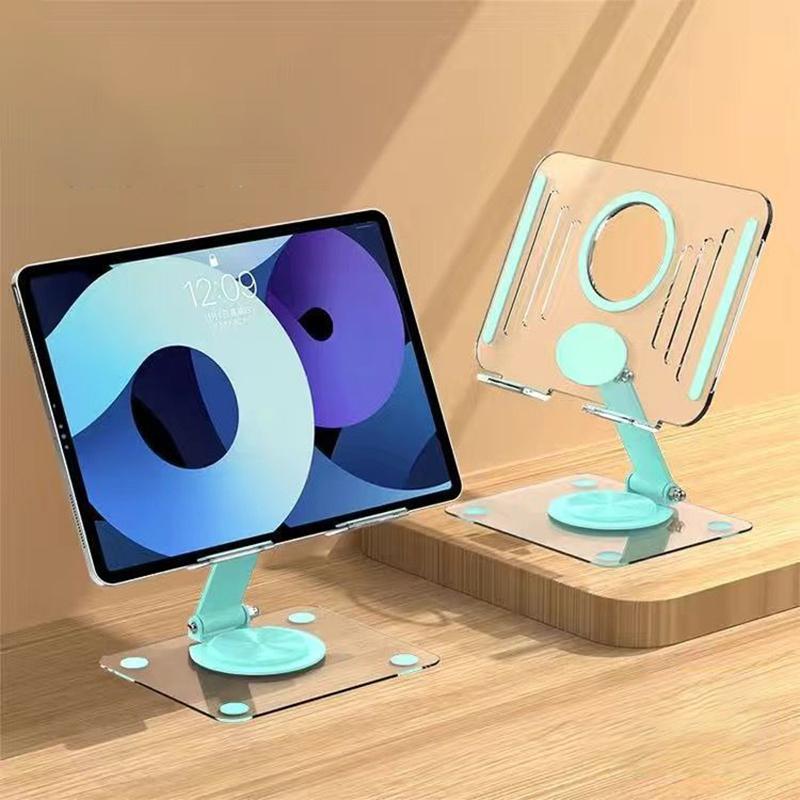 Rotatable Foldable Acrylic Phone Stand For Desk Tablet Holder Compatible With Smartphone