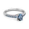 London Blue Topaz Pave Band Classic Statement Ring - 925 Sterling Silver