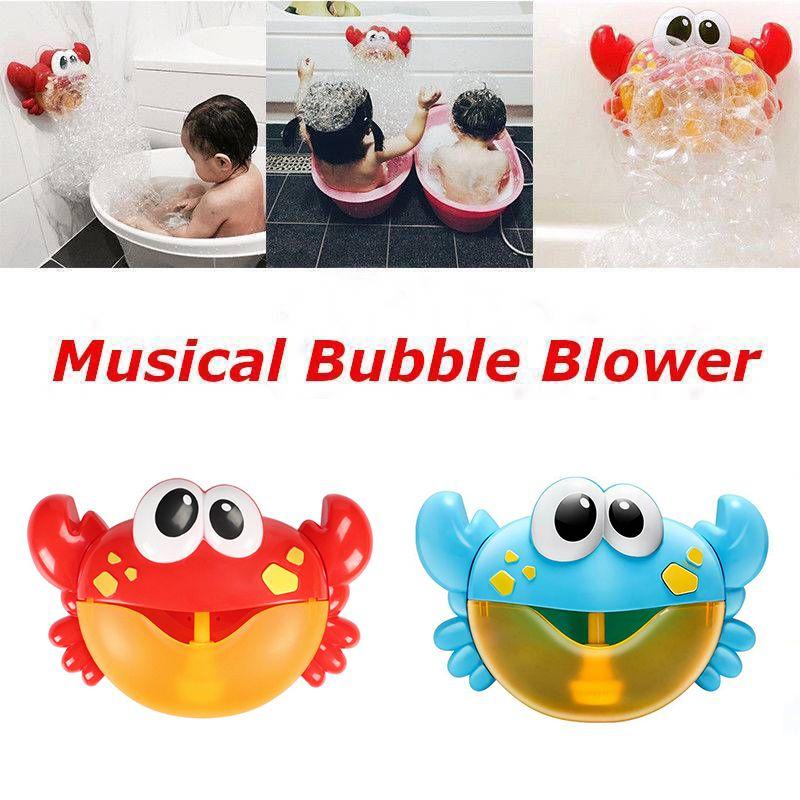 Adorable Red Plastic Cartoon Crab Baby Bath Toy With Music And Bubble Fun Machine