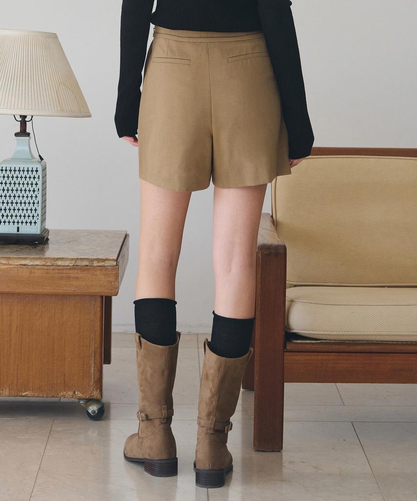 Deuloupisumeon Softie Wool String Wrap Skirt Pants [Black]