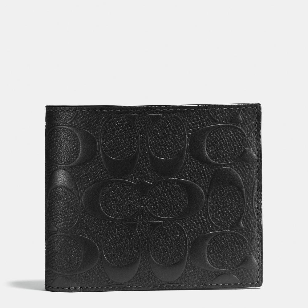 

Кошелек Coach 3 в 1 из фирменной кожи черного цвета