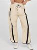 Men's Casual Wide Leg Pants with Side Stripes and Drawstring Waist In Multiple Colors