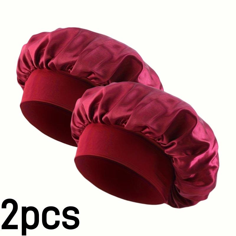 4pcs/set Luxurious Satin Hair Bonnets Multipurpose Wide Elastic Turban for Beauty Sleeping & Bath Shower for Women Hair Care Cap