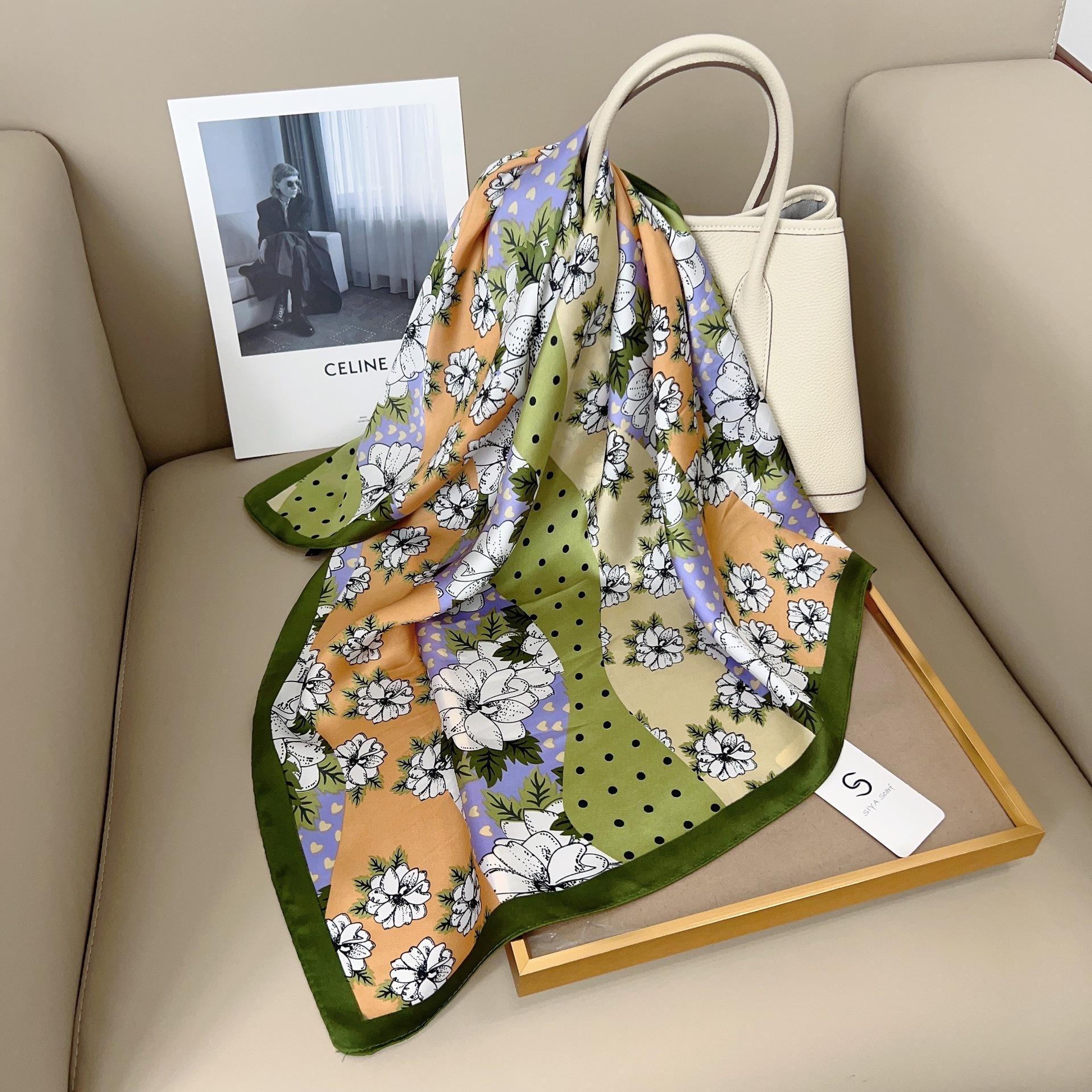 

Fashion Versatile Premium 70cm Small Square Scarf Silk Scarf Women s Trend Headband Simulation Silk Neck Protection Professional Scarf 70*70