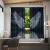 2pcs Angel Wings Starry Sky Blackout Curtains, Woven Polyester Pongee, Semi-Sheer Roller Embossing, Rod Pocket, Machine Washable