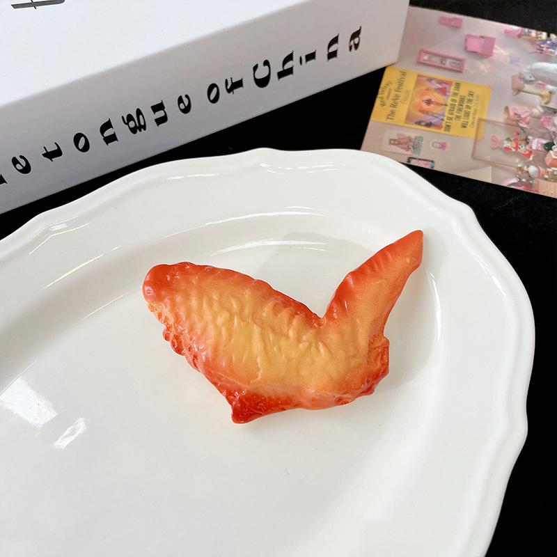 Chicken Leg Hairpin Side Clip Simulation Food Funny Barrettes Fried Barbecue Hairpin For Women Creative Hair Accessories