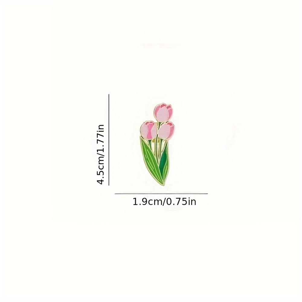 Broche de Esmalte Flores Tulipas Broches Decorativos Enfeites Lapela Bolsa Insígnias Joias Presentes Pin