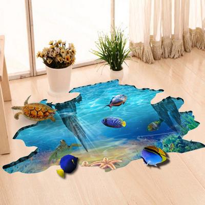 Creatieve 3D-vloerstickers Onderzeeër-huisdecoratiestickers