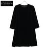 FOXEY NEW YORK Black 37183-VA0FI403T Velour One-Piece Dress 40 blackUsed