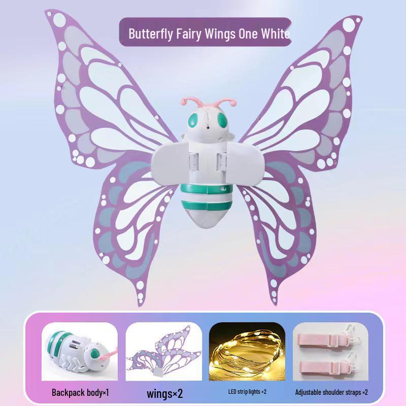 Luminous Musical Butterfly Wings - Angelic Back Decoration for Kids' Performances