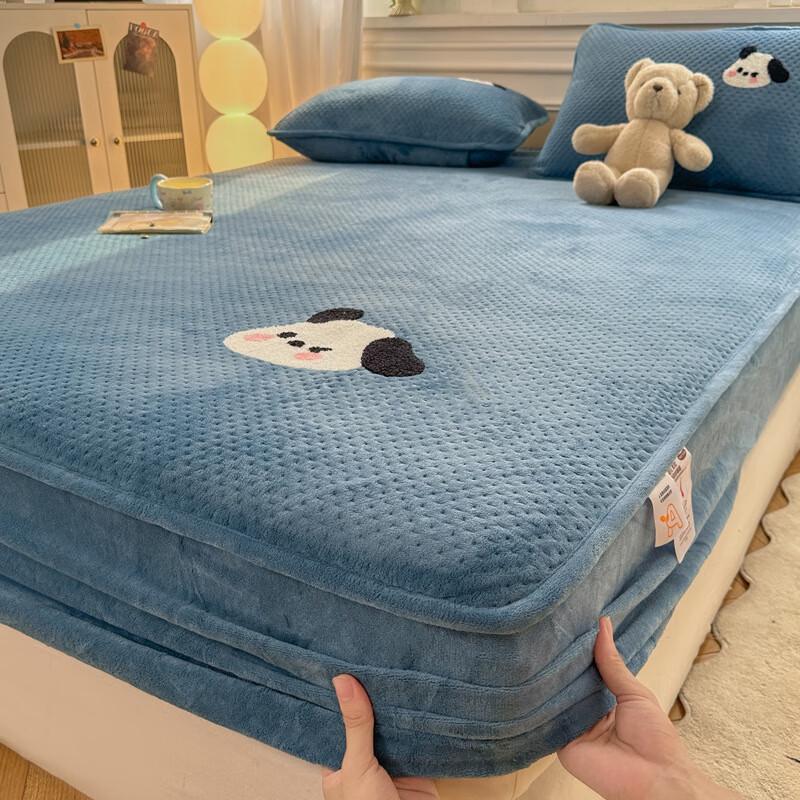 OEING Молочный велюр Стеганый натяжной простыня Защитный чехол для матраса