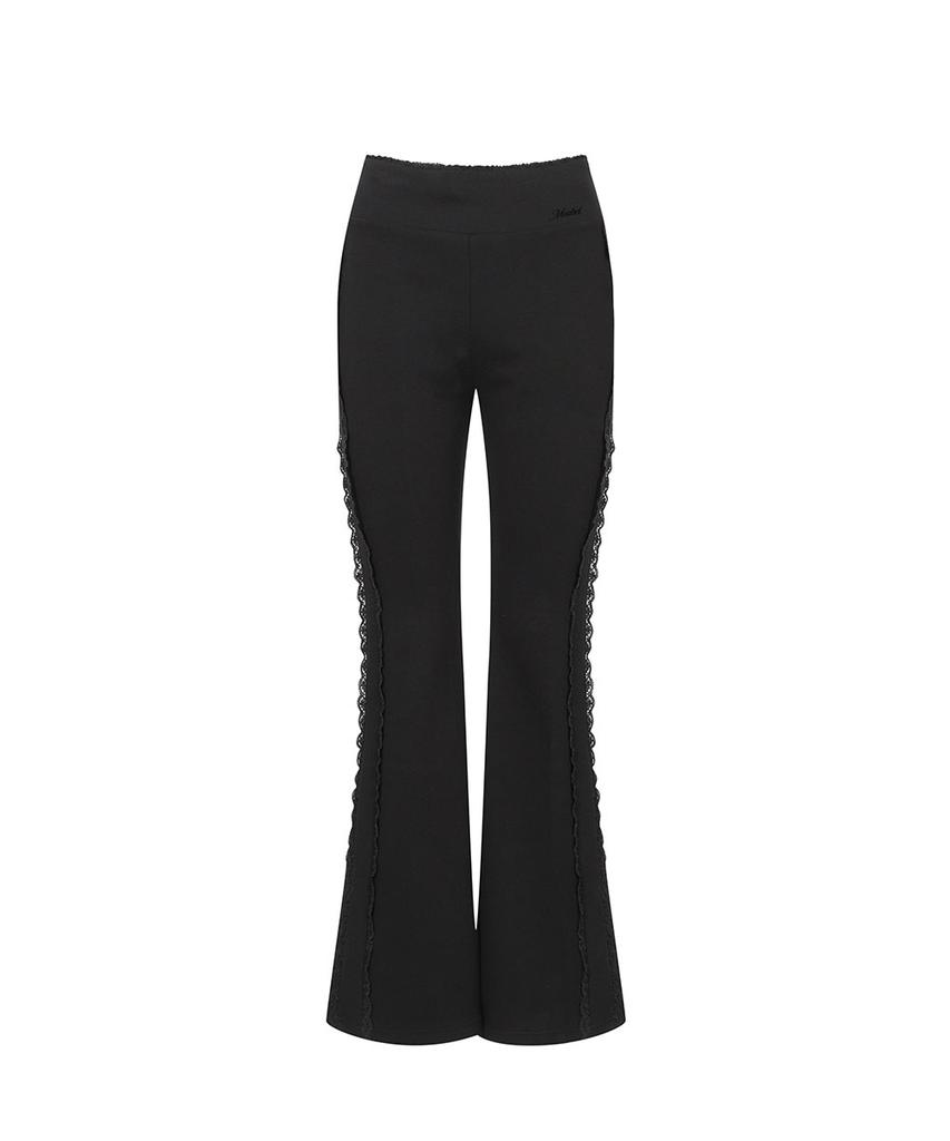 Moabel Contour Line Ribbon Pants - Black