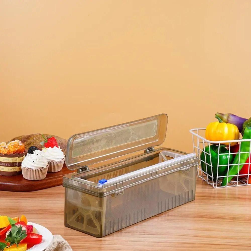 Plastic Food Wrap Dispenser Reusable Foil Cutting Machine Film Dispenser Cutting Box  Packaging