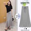 High-Waisted Maternity Modal Midi Skirt - A-Line, Pure Color, No-Support Hem