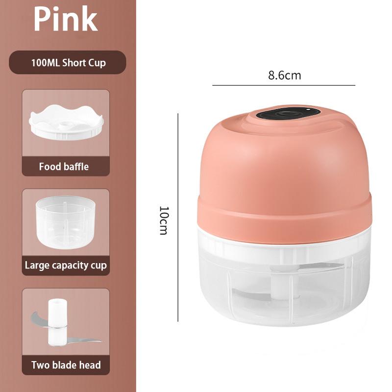 Electric Garlic Purer 100/250ML Mini Electric Garlic Chopper USB Charging Ginger Vegetable Cutter Food Chopper Kitchen Tools