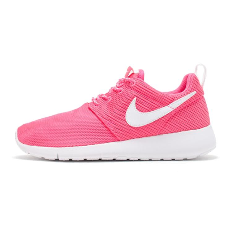 

New Nike Roshe Run Cushioned Slip Resistant Breathable Low Top Kids Running Shoes Fuchsia Teenagers 599729-609 40