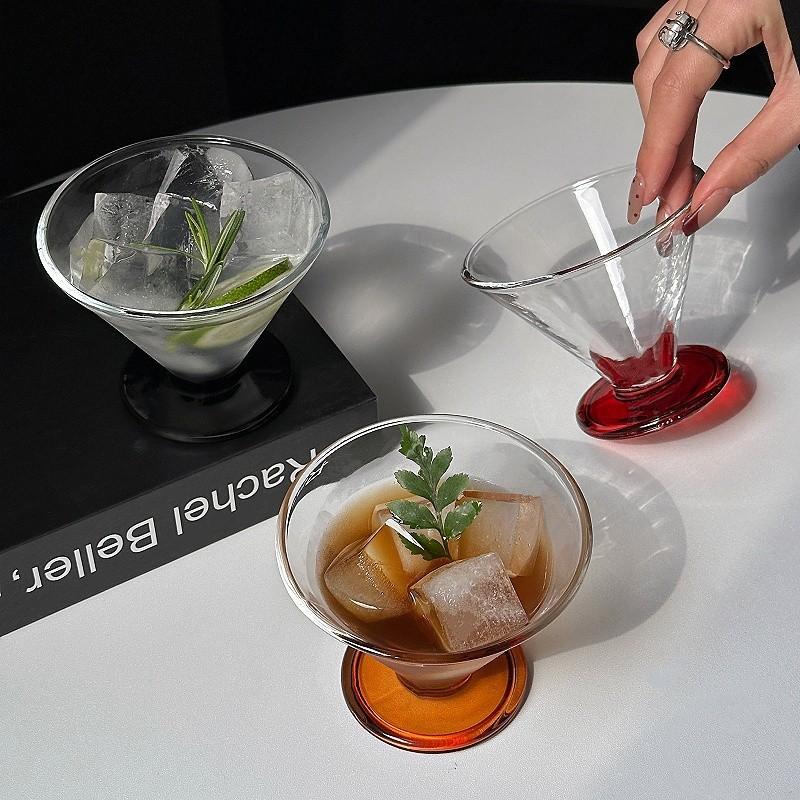 160ml French Martini Vintage Glass Cups Short Foot Cocktail Glasses Cups Creative Iced Coffee Dessert Cup Tumbler