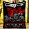 1pc Rammstein2 Theme Blanket - Digital Print, Polyester, Cozy for All Seasons, Perfect for Outdoor, Camping, and Travel