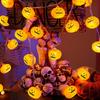 Halloween Light String 3D Pumpkin Design Easy to Use Battery Operated LED Light String Indoor Outdoor Decoration