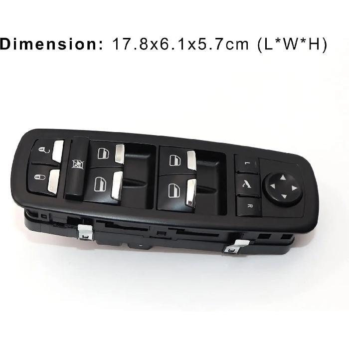 Master Power Window Switch Front Left, 3 P, for Maserati Ghibli Diesel/S/Q4 & Quattroporte GTS/V6/S/Q4 2014-2018, 670010305