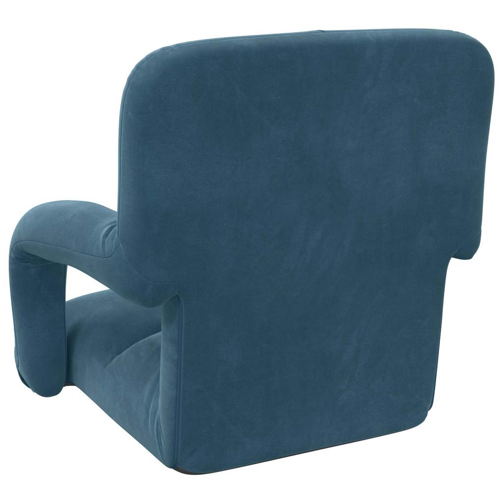Adjustable Floor Chair Blue Velvet