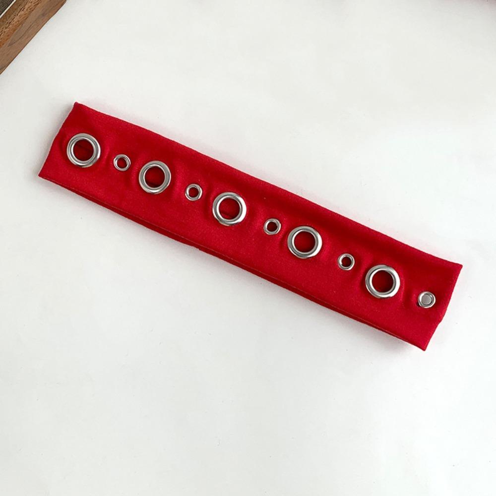 Hollowed Out Eyelets Punk Hairband Sweet Style Vintage Headwrap Retro Face Wash Headband For Women