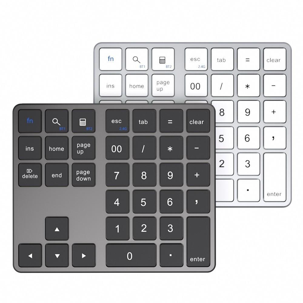 35 Keys Wireless Keyboard Rechargeable Wireless Numeric Keypad Mini Digital Keypad  Laptop Notebook