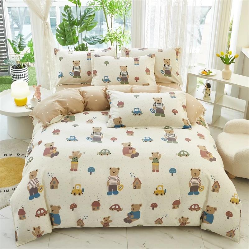 

Carton Astronaut Soft Duvet Cover Twin King Coton Space Explorer Theme Beding Set Star Rocket Print Comfortable Quilt Cover With 2 Pilow Sham 100*200cm Single