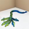3D Printed Five-Headed Snake Dragon Ornament - Integrated Joint Movable Decoration For Home And Office