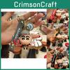 Cute Cartoon Silicone Keychain Adorable Shin Character Keyring For Bags And Cars