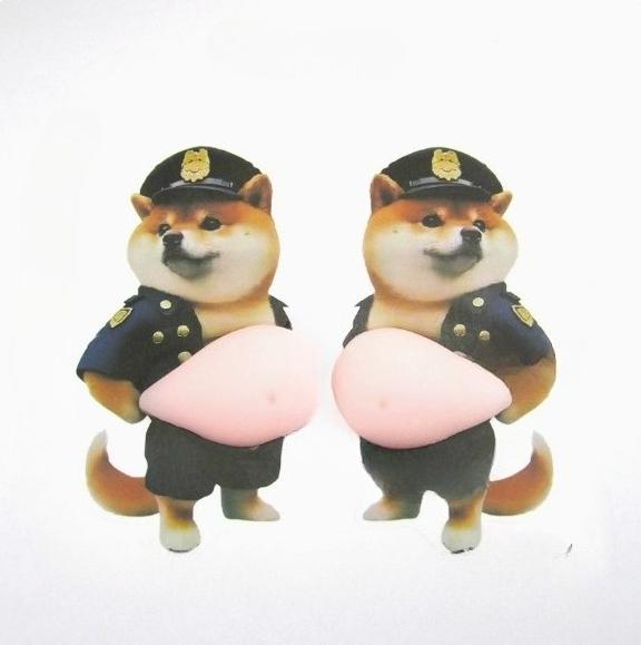 

2Pcs Animation 3D Shiba Inu Dog Belly Sticker Cute Puppy Sticker Plush Silicone Phone Case Sticker Adult Stress Ease Stickers