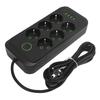 6 Way Power Strip with 4 USB and 1 Type C Port Europn Standard Power Socket with   2 Meter Cable