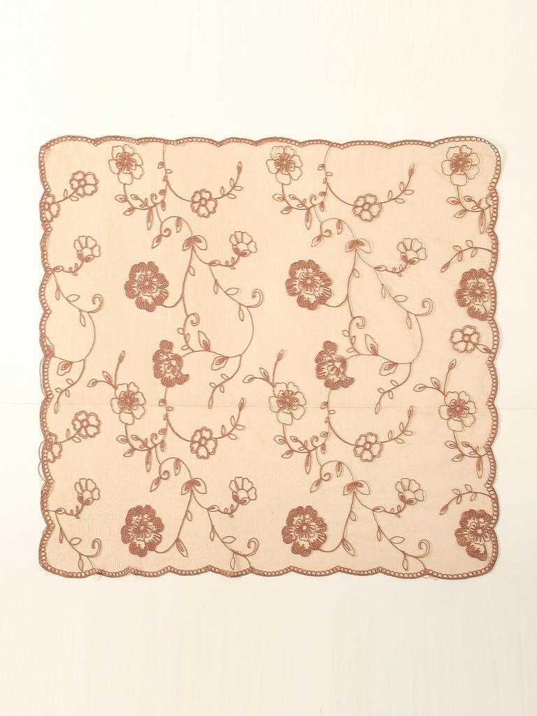 80*80 Cm Lace Square Scarf Bandanas Style Rock Embroidery Floral Headband Net Breathable Hijab Headscarf Wraps Muslim Woman Veil