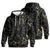 Men's Casual Loose Fit Printed Hoodie with Pocket and Drawstring