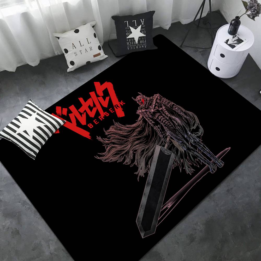 Berserk Guts Entrance Door Mat Rectangle Anti-slip Home Soft Badmat Front Door Indoor Outdoor Mat Household Carpets