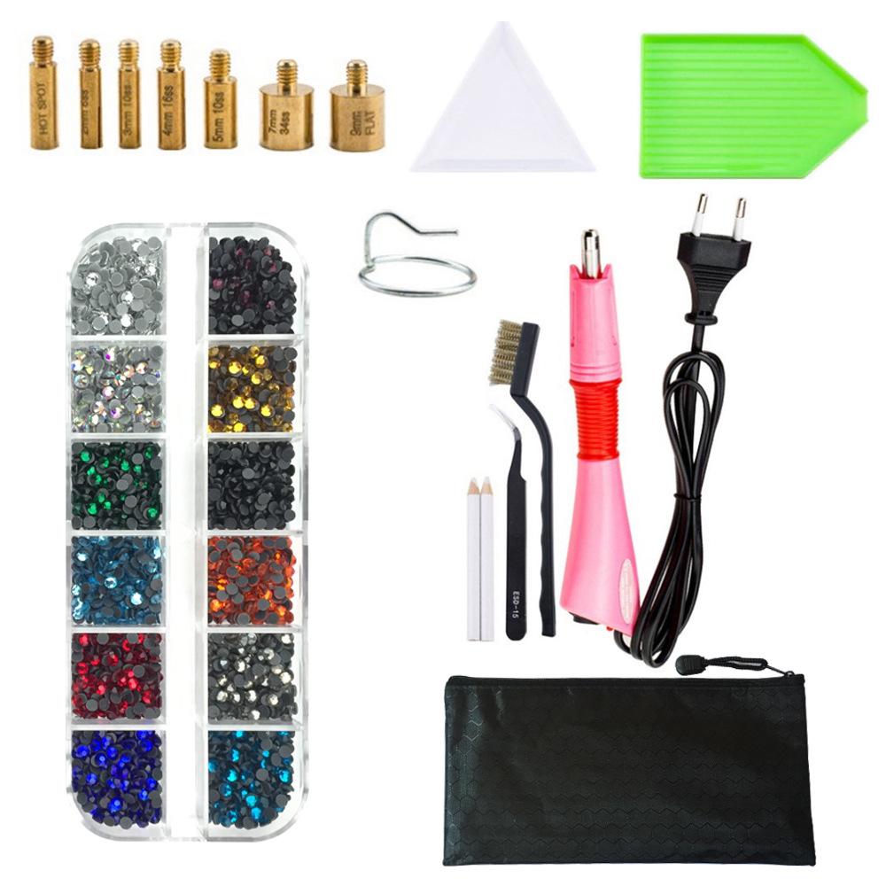 

Набор для установки страз с клеем горячей фиксации и инструментами для DIY для одежды