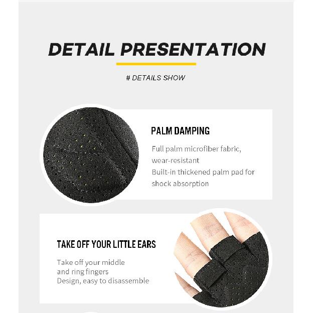 Half Finger Cycling Gloves Men Women Anti Slip Shock Breathable Summer Bicycle Gloves Fingerless Sports Gym Training Bike Gloves