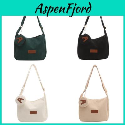 Light Corduroy Tote Bag For Students Large Capacity Casual Shoulder Purse